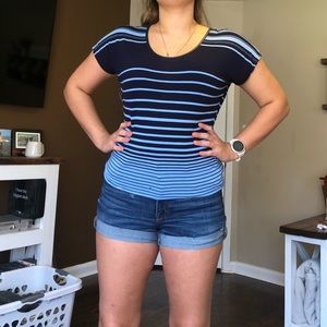 New York and Company blue and navy top